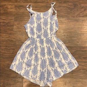 Blue/white romper